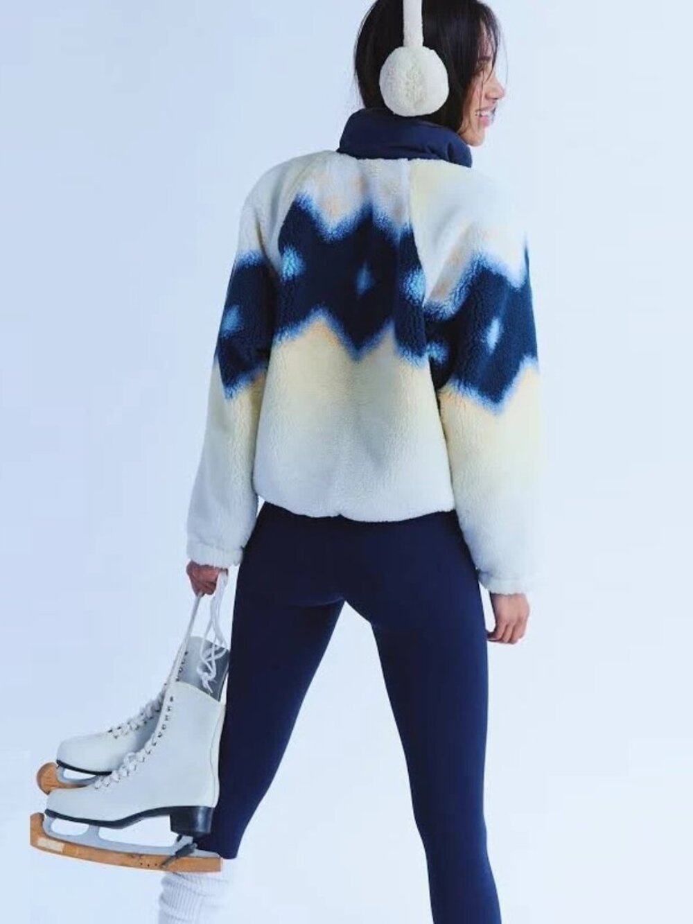 Free People Movement Hit The Slopes Printed Fleece Jacket NWOT - Picture 2 of 9